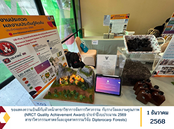 Congratulations to the Head of the
Engineering Management Program for
receiving the NRCT Quality Achievement
Award for the fiscal year 2026 in the
field of Engineering and Industrial
Research (Dipterocarp Forests).